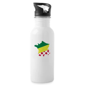 Tour de France - Trinkflasche mit integriertem Trinkhalm - Weiß - Rechts