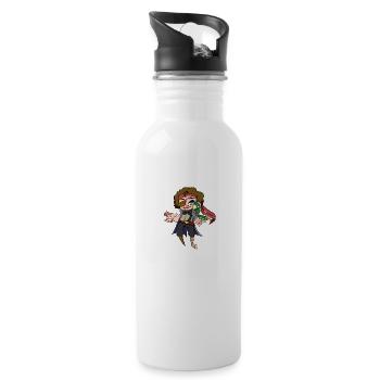 Pig-Pirate - Trinkflasche mit integriertem Trinkhalm - Weiß - Rechts