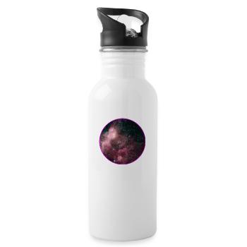 Galaxy - Space - Stars - Cosmic - Art - Universe - Water bottle with straw - white - Right