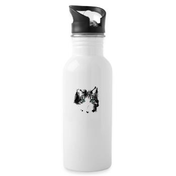 Cat eyes - Water bottle with straw - white - Right