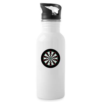 Dart Board - Water bottle with straw - white - Right