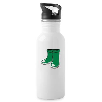gummistiefel - Gourde avec paille intégrée - blanc - Droite