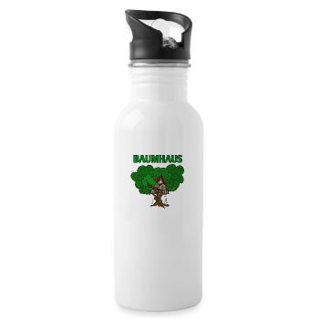 Treehouse house in the tree - Water bottle with straw - white - Right