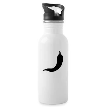 Chilli vector outline - Water bottle with straw - white - Right