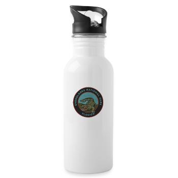 Everglades National Park - Water bottle with straw - white - Right