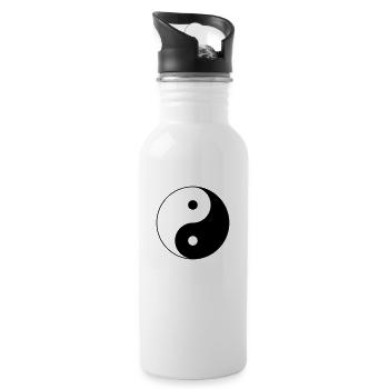 Yin Yang Symbol (Vector) - Gourde avec paille intégrée - blanc - Droite