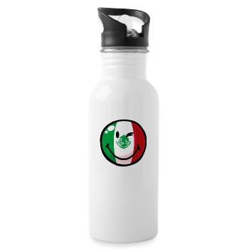 Smiley Mexico - Gourde avec paille intégrée - blanc - Droite