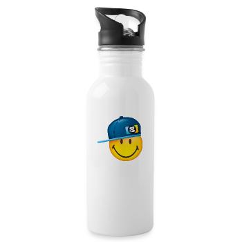 Smiley Cap - Gourde avec paille intégrée - blanc - Droite