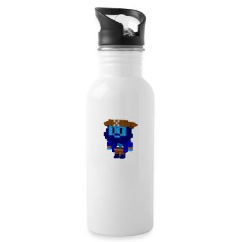 Ghost Pirate - Trinkflasche mit integriertem Trinkhalm - Weiß - Rechts