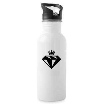 diamond crown - Trinkflasche mit integriertem Trinkhalm - Weiß - Rechts