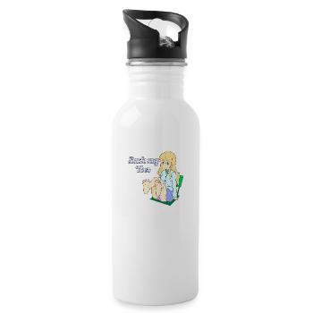 Suck my Toes - Trinkflasche mit integriertem Trinkhalm - Weiß - Rechts