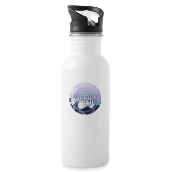 Teneriffa - Trinkflasche mit integriertem Trinkhalm - Weiß - Rechts