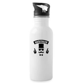 braeutigam - Trinkflasche mit integriertem Trinkhalm - Weiß - Rechts