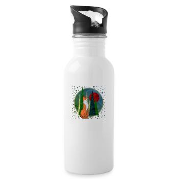 fox - Water bottle with straw - white - Right