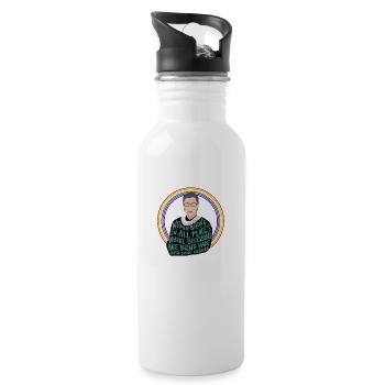 Politics USA democrats - Water bottle with straw - white - Right