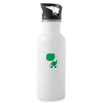 Cadeau pour enfants Space Animals Space Dinosaure - Gourde avec paille intégrée - blanc - Droite