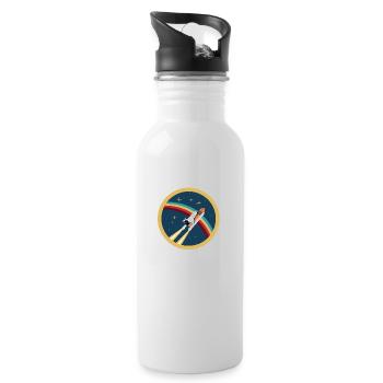 Fantasy Shirt: Space Shuttle, USA, NASA - Trinkflasche mit integriertem Trinkhalm - Weiß - Rechts