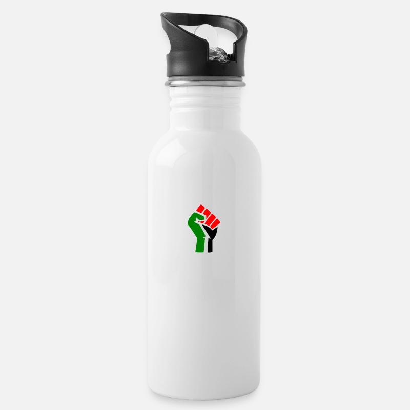 Free Palestine - Water bottle with straw - white
