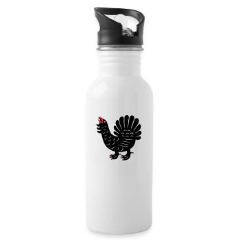 Mittelfinnland - Trinkflasche mit integriertem Trinkhalm - Weiß - Rechts