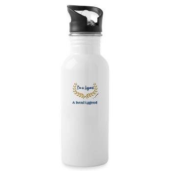 local legend blue - Water bottle with straw - white - Right
