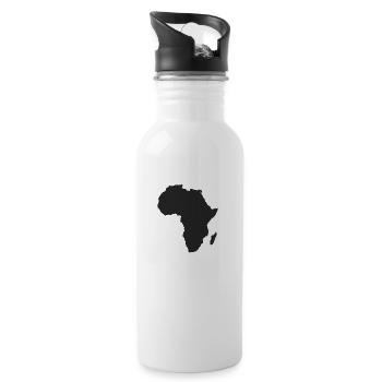 Afrique Contour - Gourde avec paille intégrée - blanc - Droite