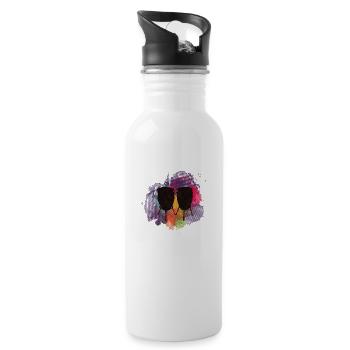 Tambours Conga coloré - Design pour les musiciens - Gourde avec paille intégrée - blanc - Droite