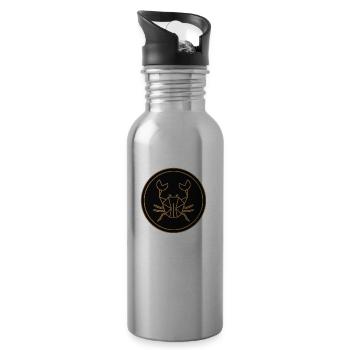 Crab - Water bottle with straw - silver - Right
