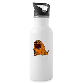 Funny dogs 11 - Water bottle with straw - white - Right