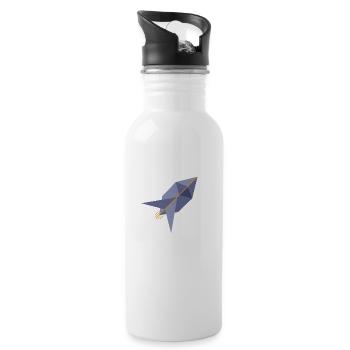 Ethereum Rocket - Trinkflasche mit integriertem Trinkhalm - Weiß - Rechts