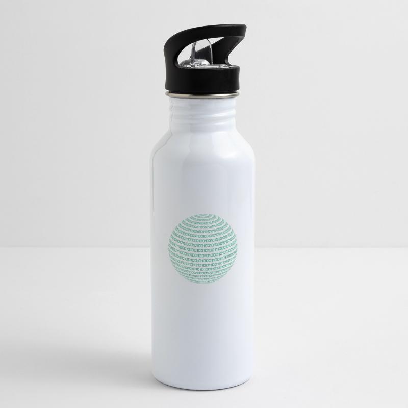 Binärcode Code Informatik Nerd Student Geschenk Trinkflasche mit integriertem Trinkhalm