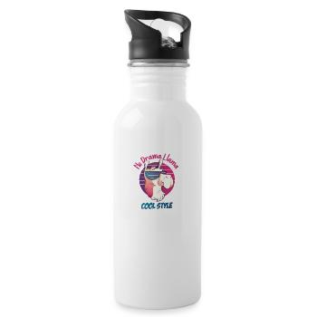 cool style - Water bottle with straw - white - Right