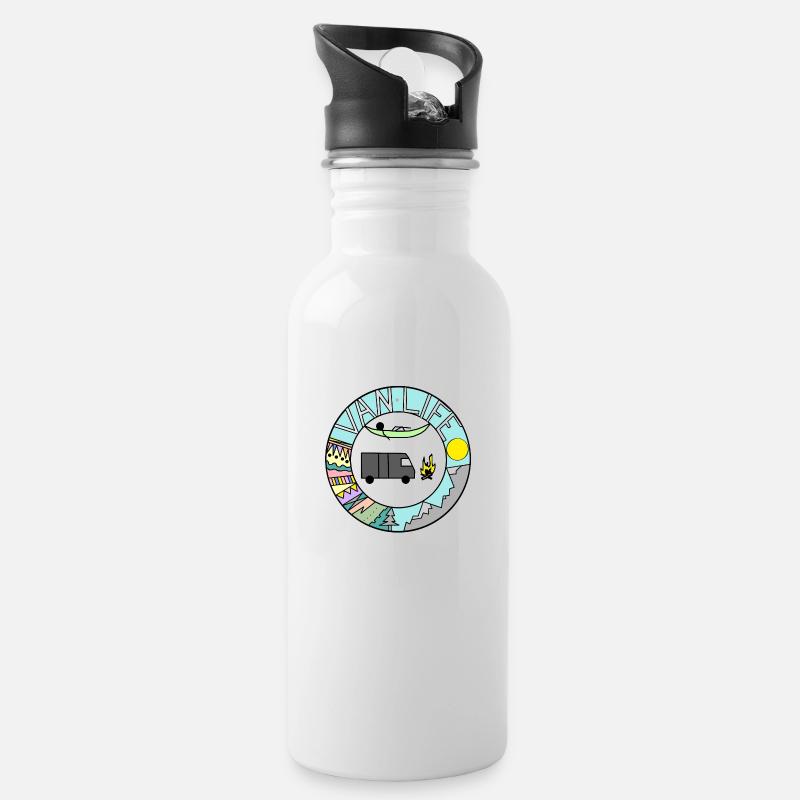 VAN LIFE VANLIFER NOMADS - Gourde avec paille intégrée - blanc