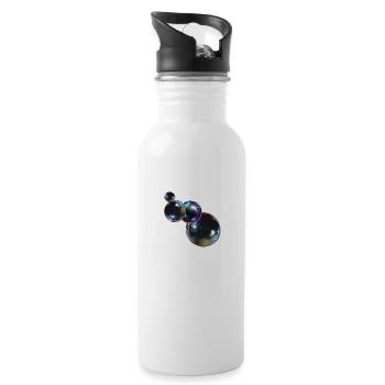 Bubbles - Water bottle with straw - white - Right