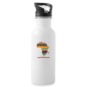 AFRIKA Mother afrika mia - Water bottle with straw - white - Right