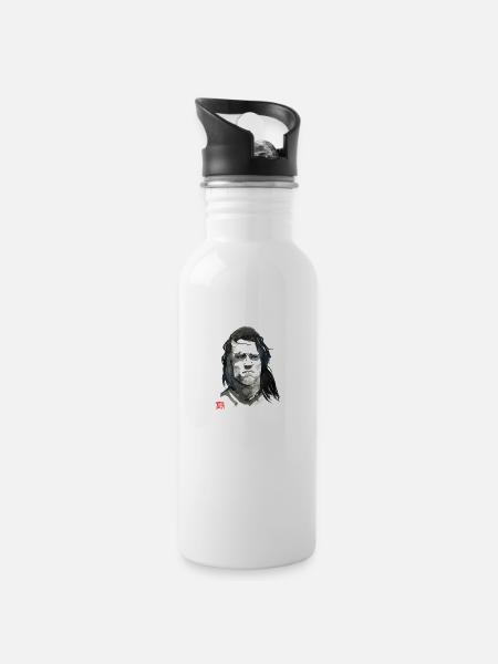 conan - Trinkflasche mit integriertem Trinkhalm - Weiß