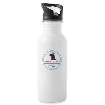 Skippers Greetings - Water bottle with straw - white - Right