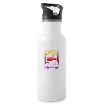 3D Printing I bet I Could Print That Gift Idea - Water bottle with straw - white - Right