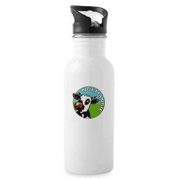Vache Normande - Gourde avec paille intégrée - blanc - Droite