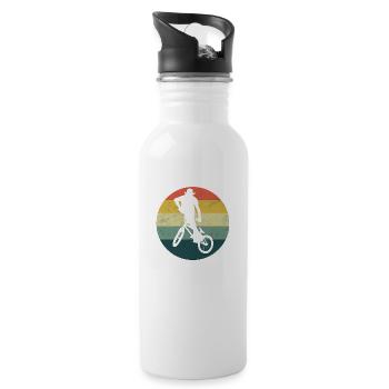 BMX Bike pour garçons Retro Bmx Bike Freestyle - Gourde avec paille intégrée - blanc - Droite