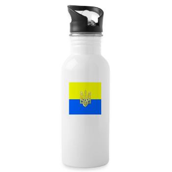 Ukraine - Gourde avec paille intégrée - blanc - Droite