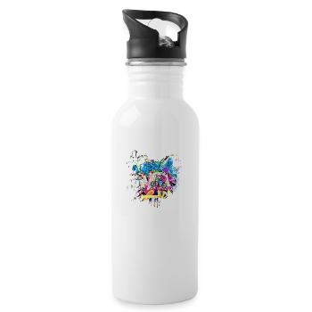 Graffitti - Water bottle with straw - white - Right