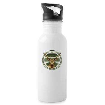 Deer - Water bottle with straw - white - Right