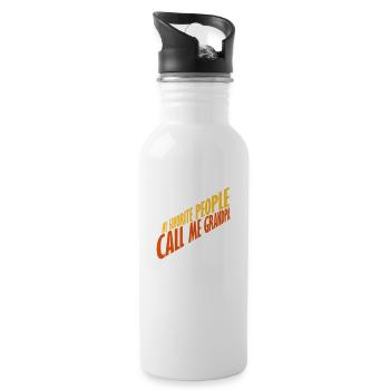 People Call Me Grandpa - Water bottle with straw - white - Right