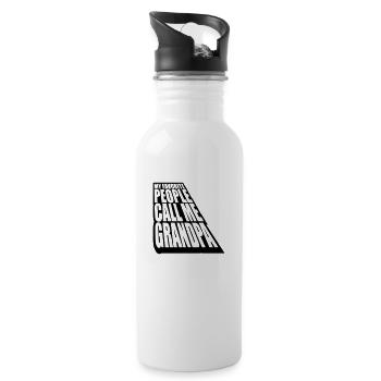 People Call Me Grandpa - Water bottle with straw - white - Right