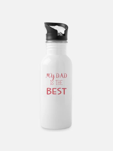 dad - Gourde avec paille intégrée - blanc
