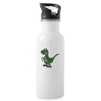 Dino 4 - Gourde avec paille intégrée - blanc - Droite