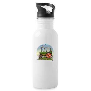 Tractor - Water bottle with straw - white - Right