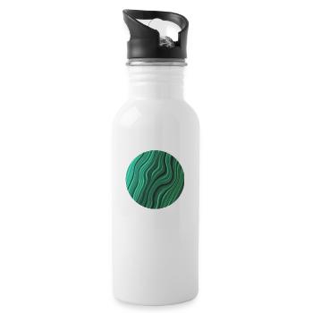 Green Planet - Trinkflasche mit integriertem Trinkhalm - Weiß - Rechts