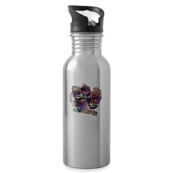 forever love - Trinkflasche mit integriertem Trinkhalm - Lightsilver - Rechts