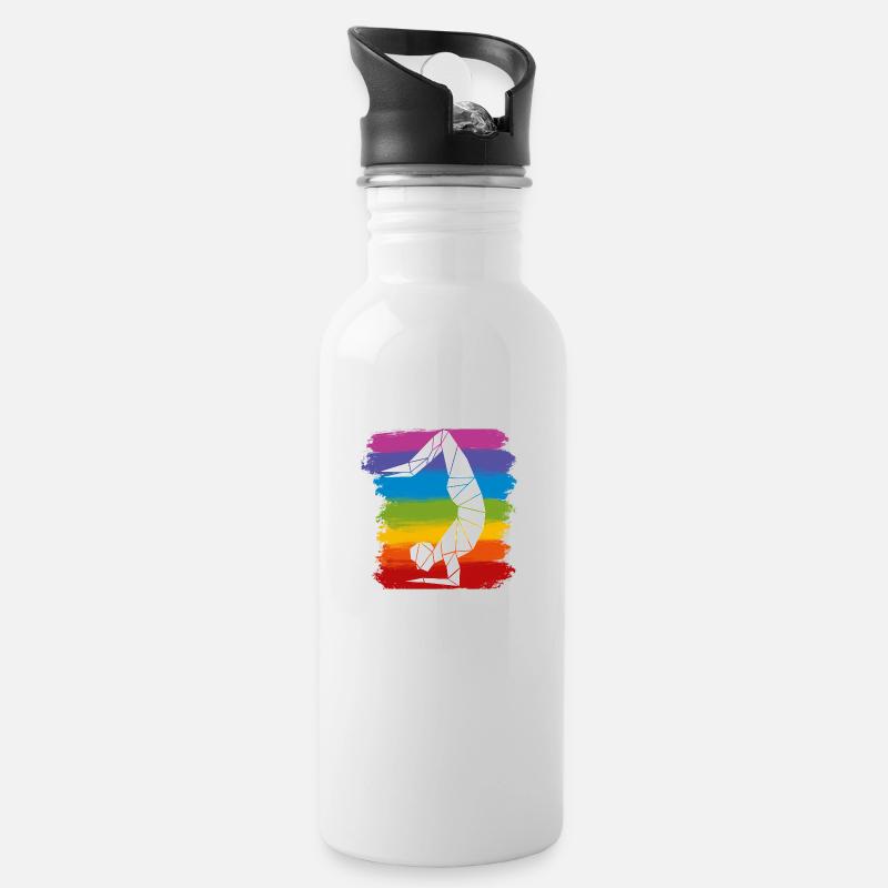 Pincha Chakra - Trinkflasche mit integriertem Trinkhalm - Weiß